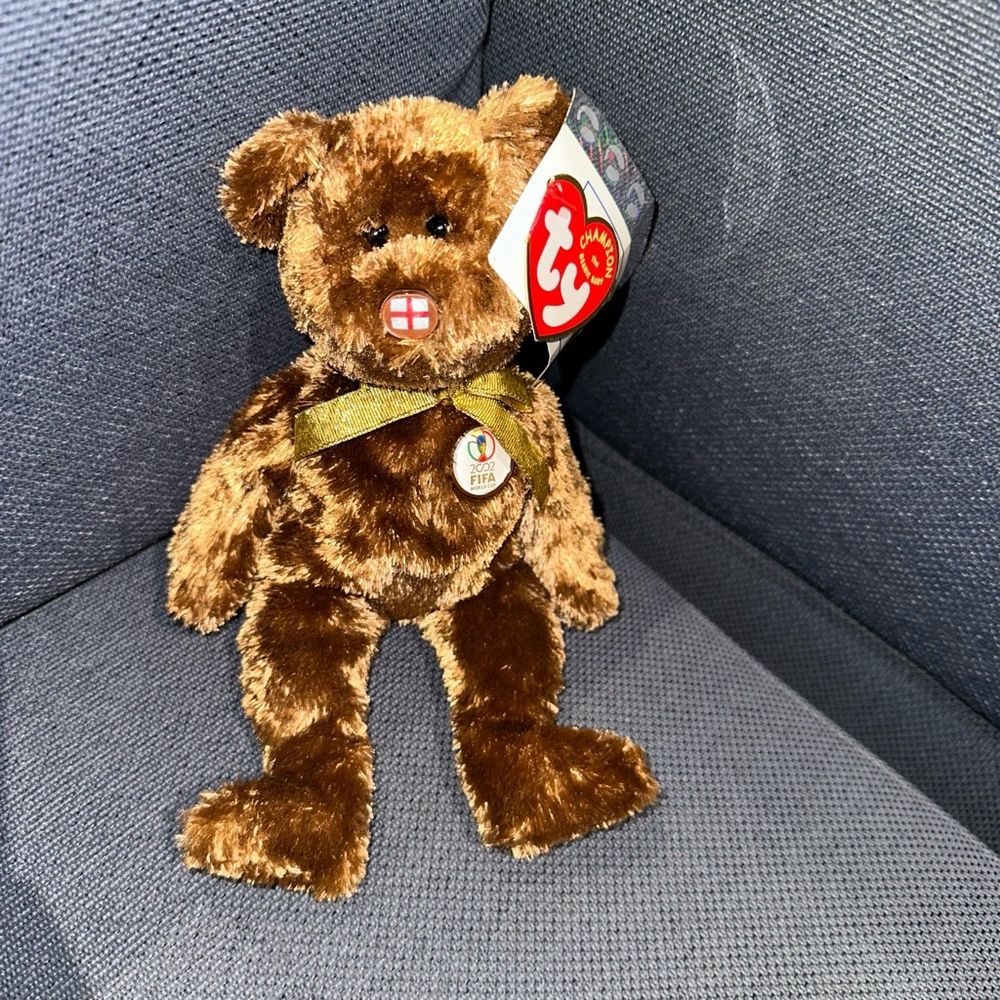 TY Beanie Baby 2002 FIFA World Cup Korea/Japan England Nose NEW NWT